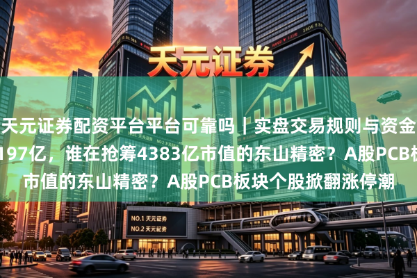 天元证券配资平台平台可靠吗｜实盘交易规则与资金流程解析 一天成交197亿，谁在抢筹4383亿市值的东山精密？A股PCB板块个股掀翻涨停潮